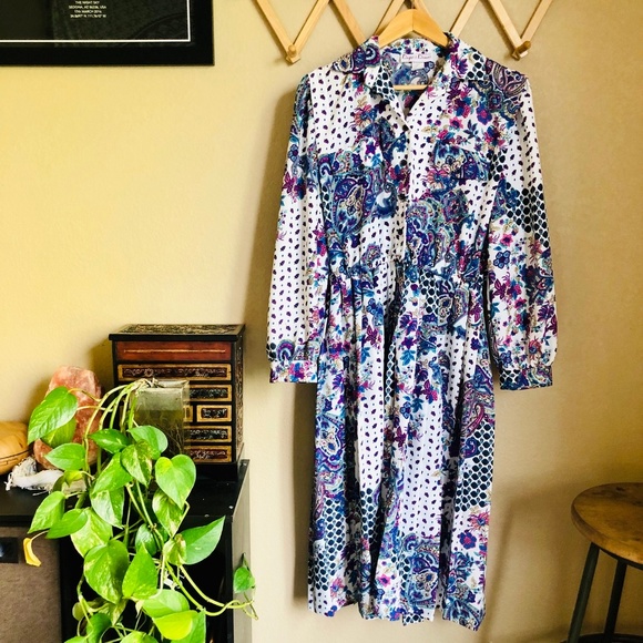 *Sold* ⌈Vintage⌋ Draper & Damons Floral Dress - Picture 6 of 8